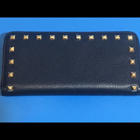 SOLD! Michael Kors Leather Navy Studded Wallet NWT - Picture 6 of 8